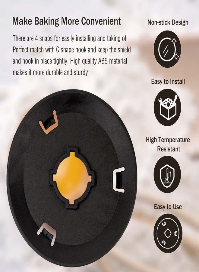 Ophjerg Dough Hook Shield for kitchen Mixer, Accessories and Attachments for Kitchen Stand Mixers, Make Your Bowl Lift Mixer Mix Without The Mess, Mixer Bowl Cover Lid Only for Kitchen Aid C Shape Hooks - Image 3